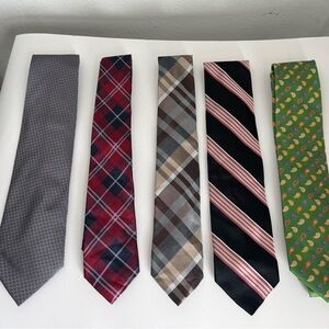 Elegant Gray Patterned Men's Tie set (5)